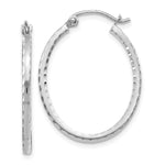 Load image into Gallery viewer, Leslie&#39;s 10K White Gold D/C Hinged Hoop EarringsTB22
