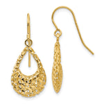 Load image into Gallery viewer, Leslie&#39;s 10K Textured Shepherd Hook Dangle EarringsTB36
