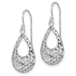 Load image into Gallery viewer, Leslie&#39;s 10K White Gold Textured Shepherd Hook Dangle EarringsTB37
