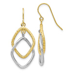 Load image into Gallery viewer, Leslie&#39;s 10K Two-tone Shepherd Hook Dangle EarringsTB44
