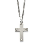 Load image into Gallery viewer, Titanium Cross 22in NecklaceTBN101-22
