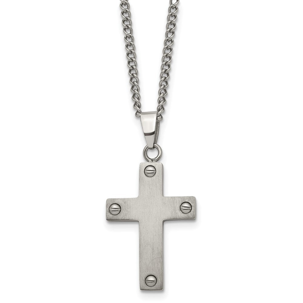 Titanium Cross 22in NecklaceTBN101-22