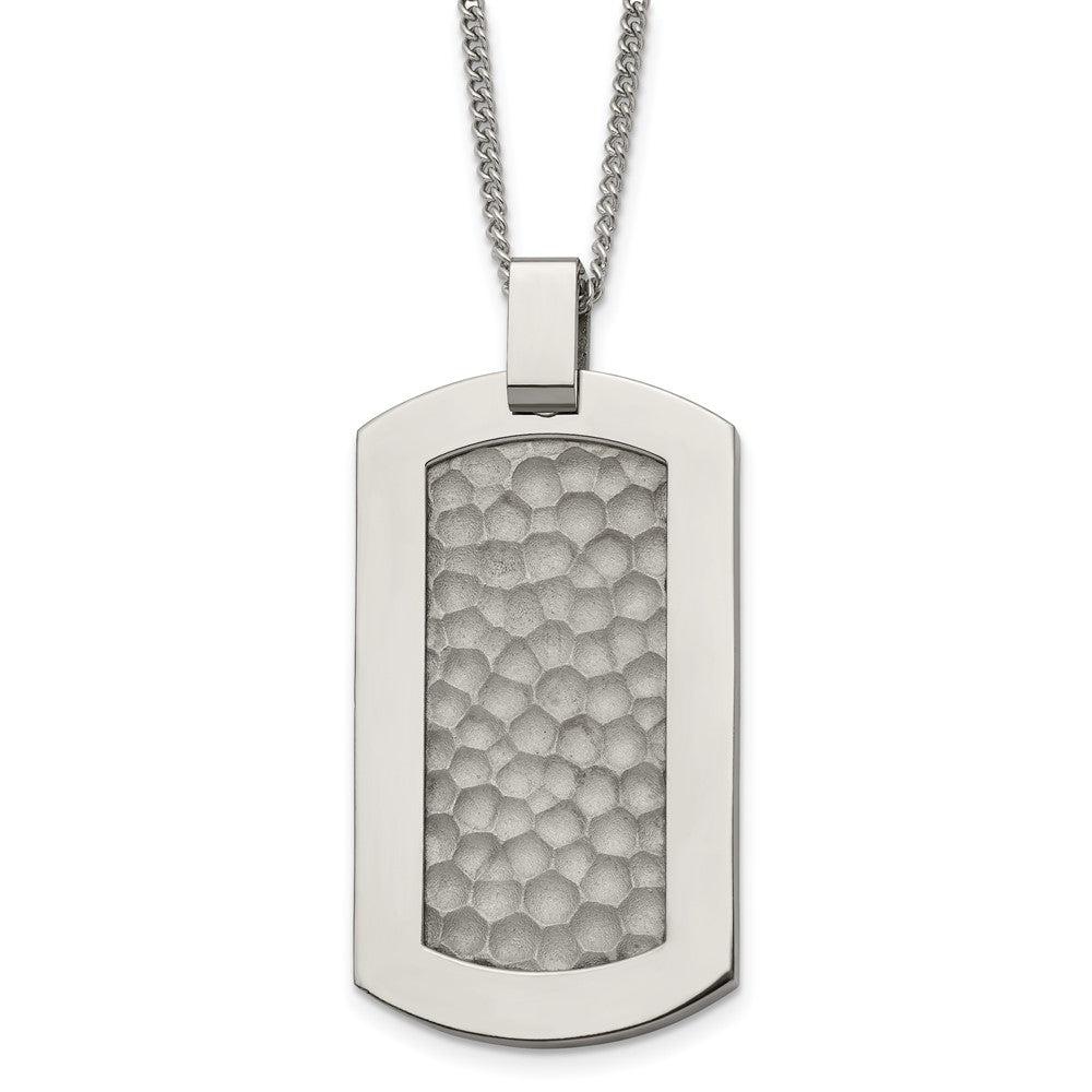 Titanium Hammered Pendant NecklaceTBN125-22
