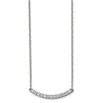 Load image into Gallery viewer, Titanium Polished with CZ Bar 20.5in NecklaceTBN180-20.5
