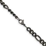 Load image into Gallery viewer, Titanium Polished 7mm 20in Figaro ChainTBN182-20

