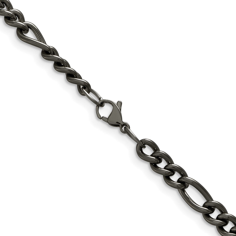 Titanium Polished 7mm 20in Figaro ChainTBN182-20