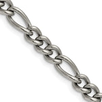Load image into Gallery viewer, Titanium Polished 7mm 22in Figaro ChainTBN182-22
