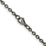 Load image into Gallery viewer, Titanium Polished 2.9mm 18in Cable ChainTBN184-18
