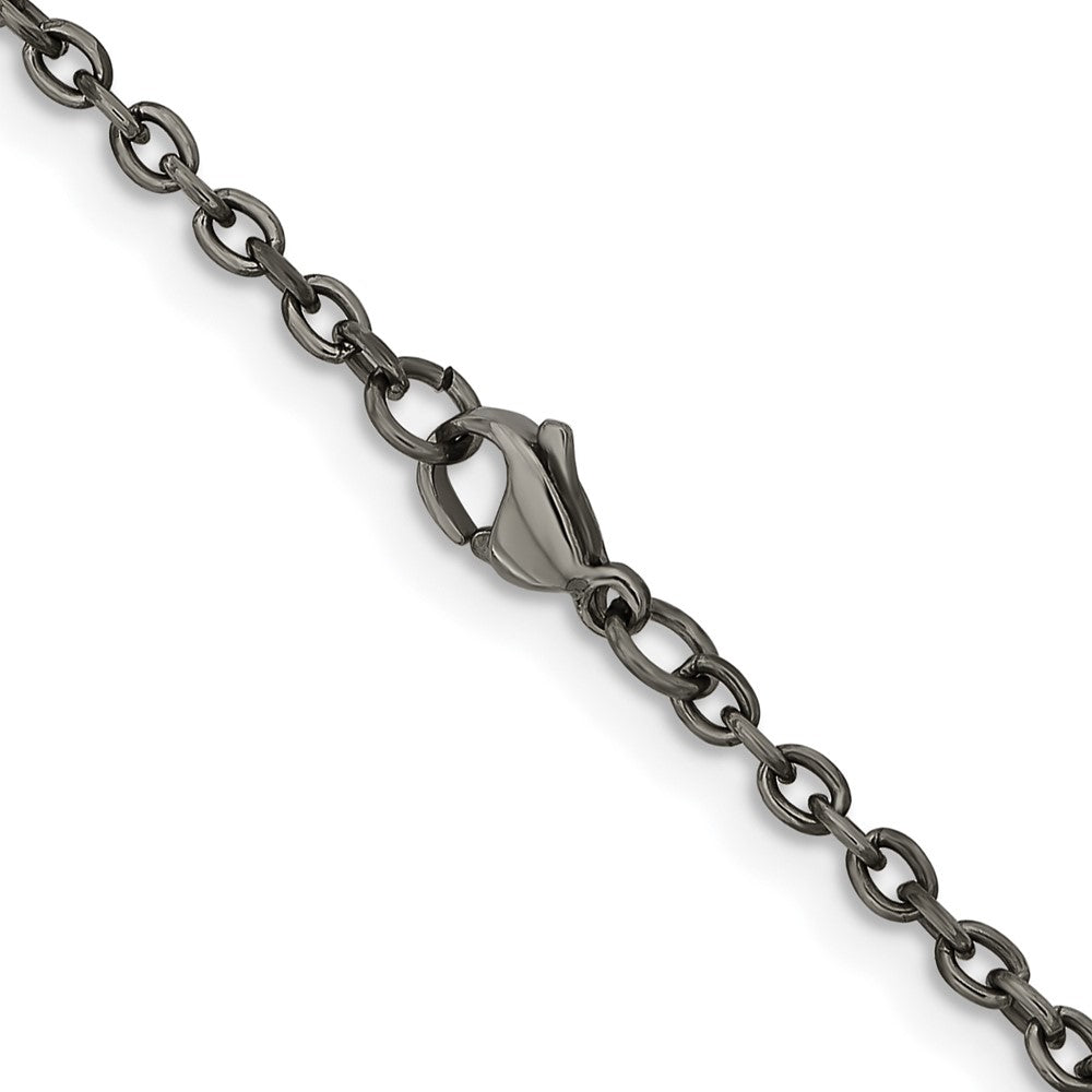 Titanium Polished 2.9mm 18in Cable ChainTBN184-18