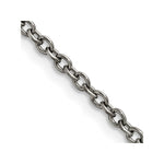 Load image into Gallery viewer, Titanium Polished 2.9mm 18in Cable ChainTBN184-18
