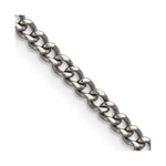 Load image into Gallery viewer, Titanium Polished 3.5mm 22in Curb ChainTBN188-22

