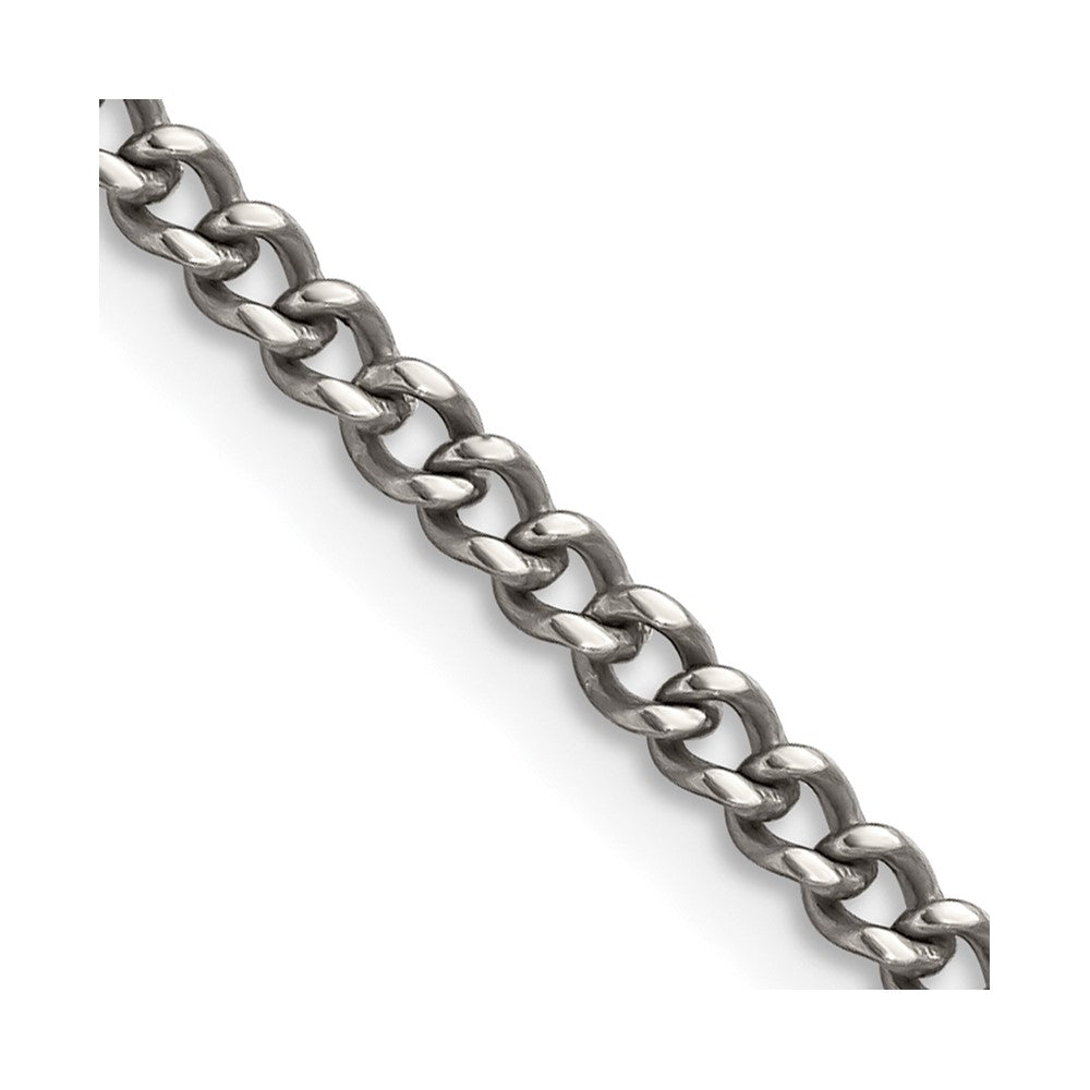 Titanium Polished 3.5mm 22in Curb ChainTBN188-22
