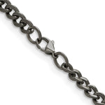 Load image into Gallery viewer, Titanium Polished 5.5mm 18in Curb ChainTBN189-18
