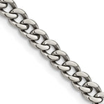 Load image into Gallery viewer, Titanium Polished 5.5mm 18in Curb ChainTBN189-18
