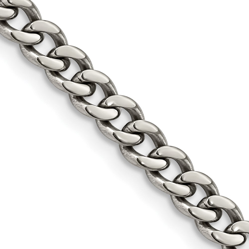 Titanium Polished 5.5mm 18in Curb ChainTBN189-18