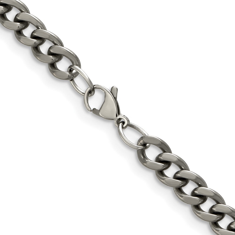 Titanium Polished 7.5mm 20in Curb ChainTBN190-20