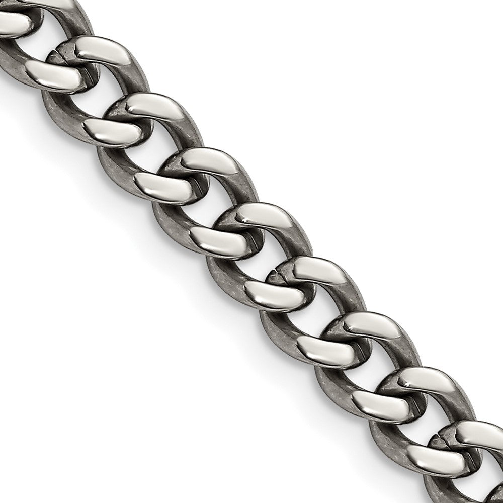 Titanium Polished 7.5mm 24in Curb ChainTBN190-24