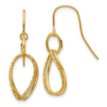 Load image into Gallery viewer, Leslie&#39;s 10K Polished and Textured Shepherd Hook Dangle EarringsTC02
