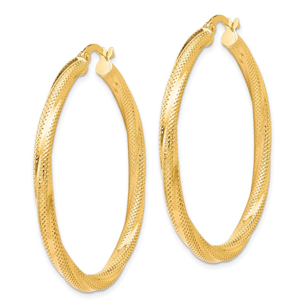 Leslie's 10K Twisted Hinged Hoop EarringsTC24