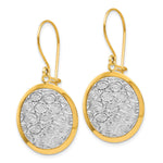 Load image into Gallery viewer, Leslie&#39;s 10K w/Rhodium Polished and Textured Dangle EarringsTC33

