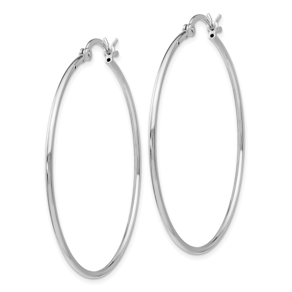 Leslie's Sterling Silver Polished Hinged Hoop EarringsVA03