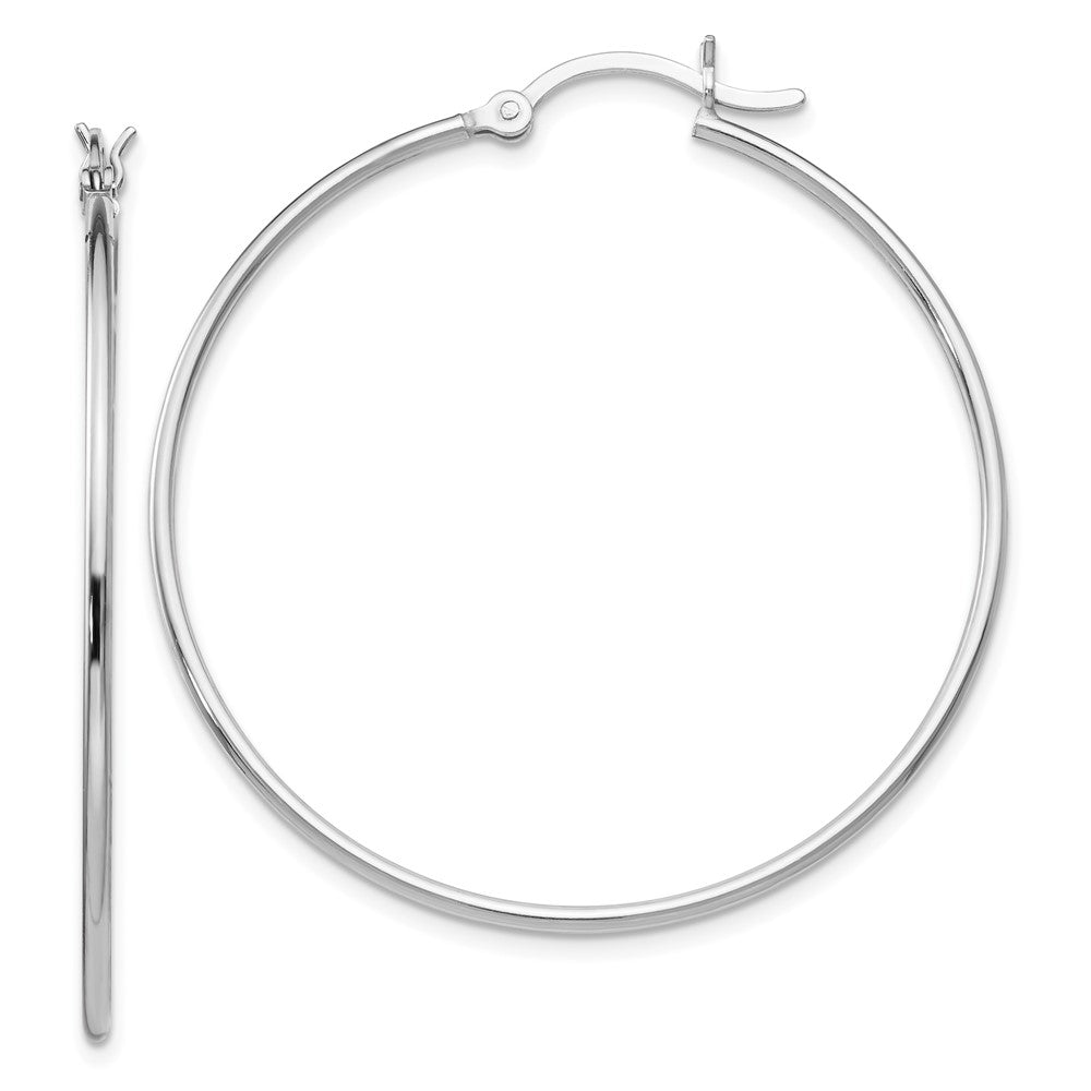 Leslie's Sterling Silver Polished Hinged Hoop EarringsVA03