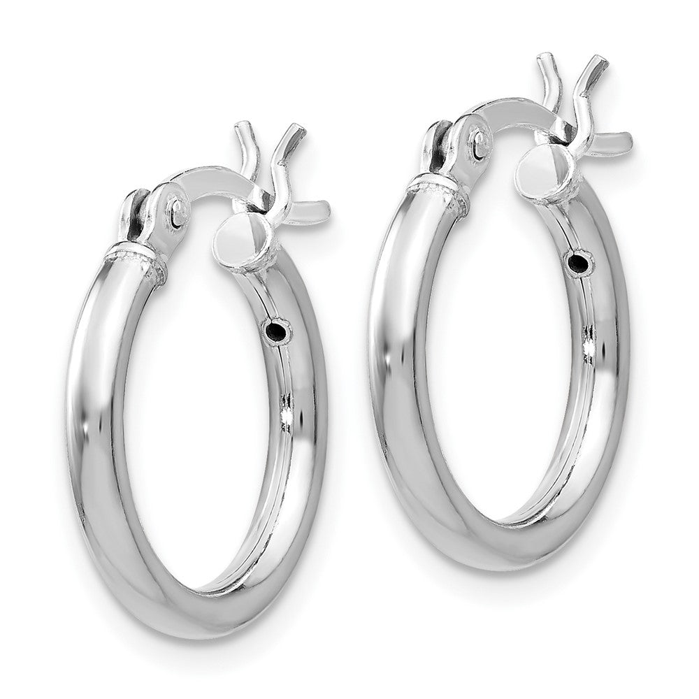 Leslie's Sterling Silver Polished Hinged Hoop EarringsVA05