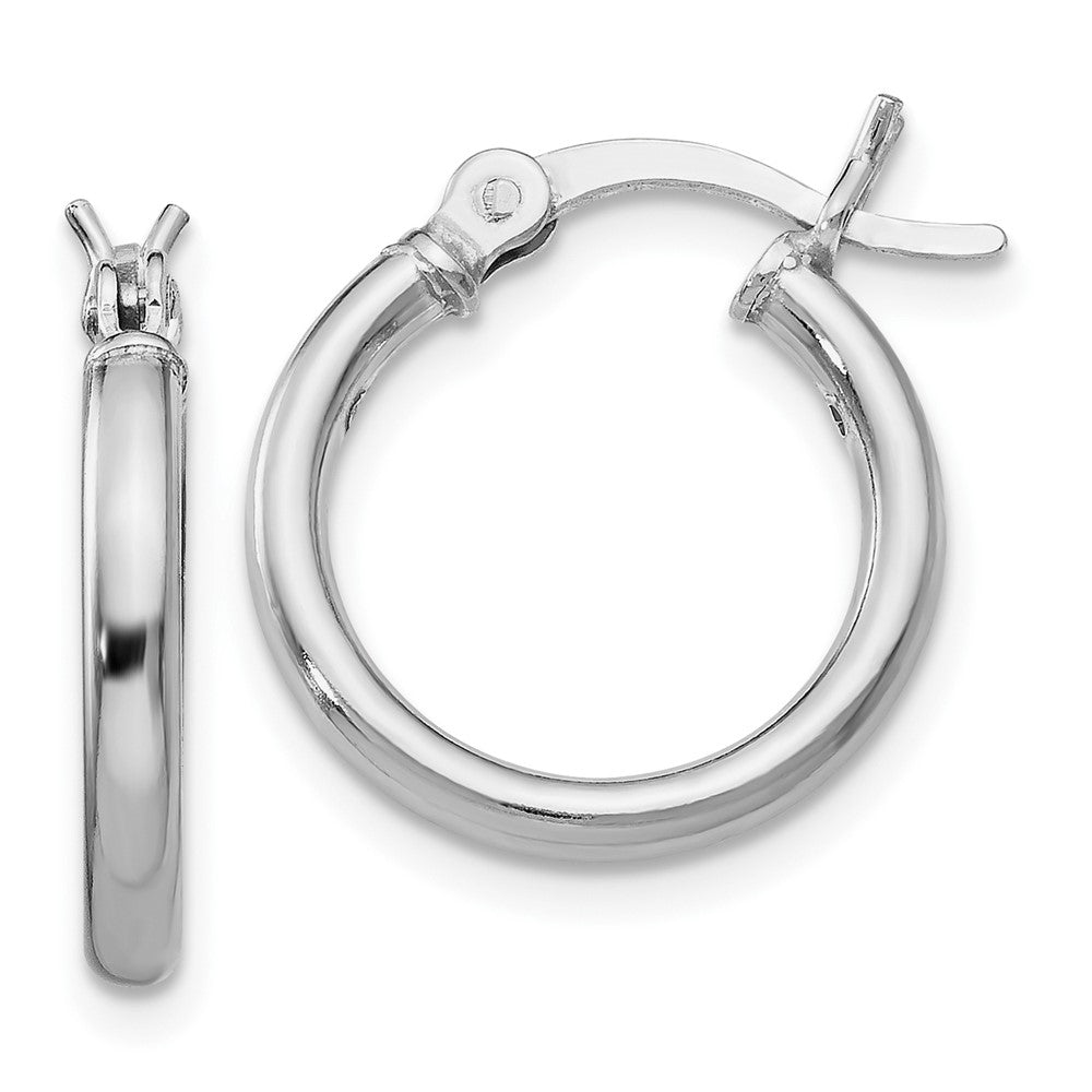 Leslie's Sterling Silver Polished Hinged Hoop EarringsVA05