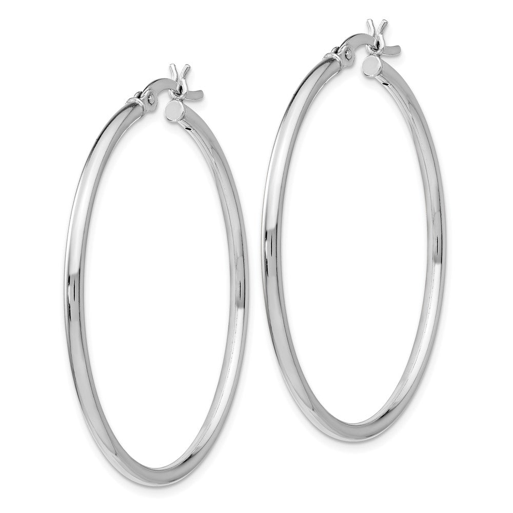 Leslie's Sterling Silver Polished Hinged Hoop EarringsVA07