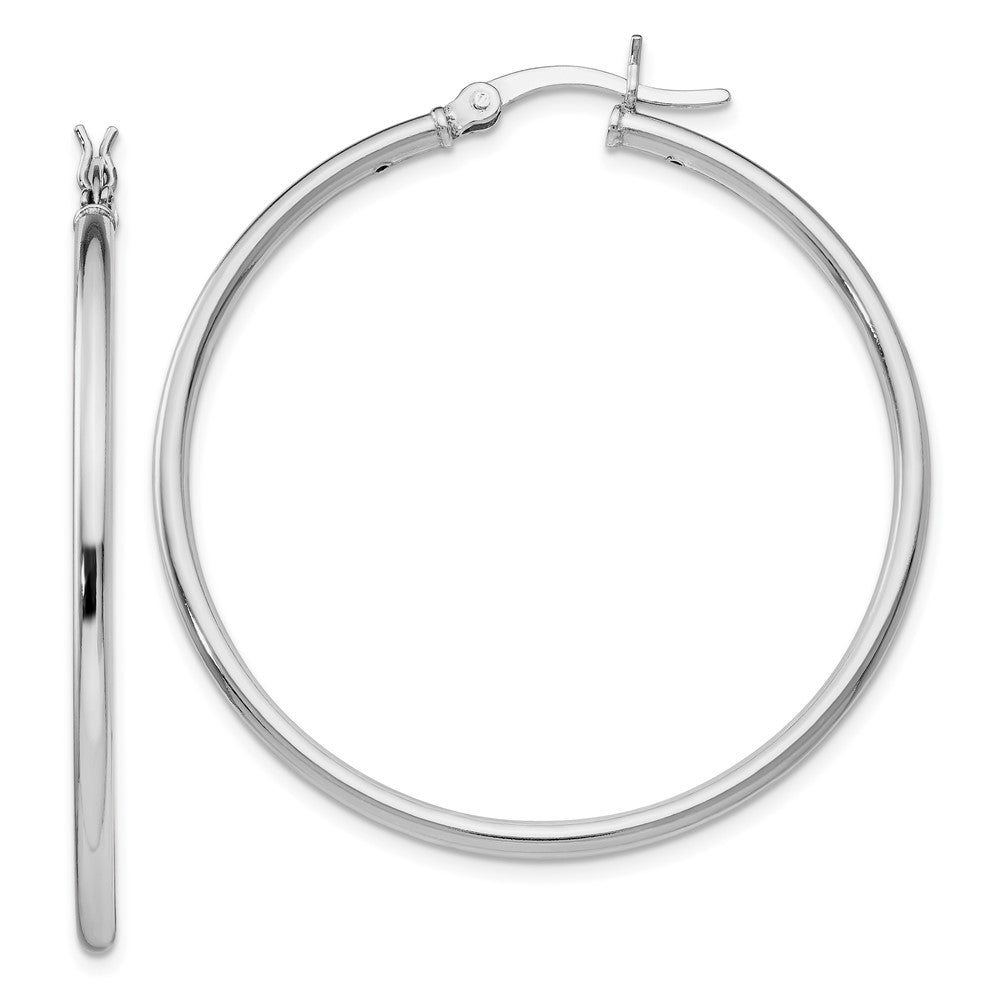 Leslie's Sterling Silver Polished Hinged Hoop EarringsVA07
