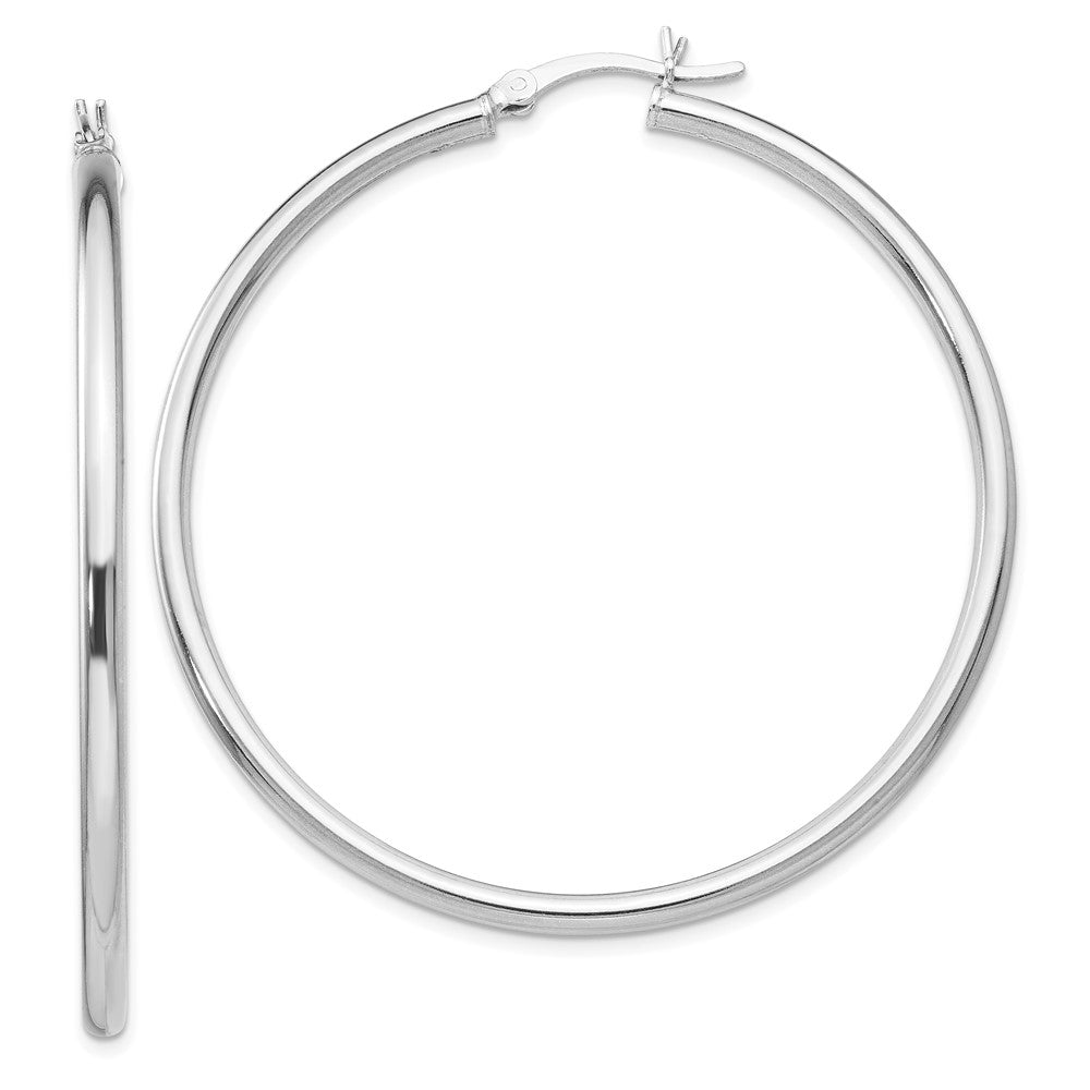 Leslie's Sterling Silver Polished Hinged Hoop EarringsVA11