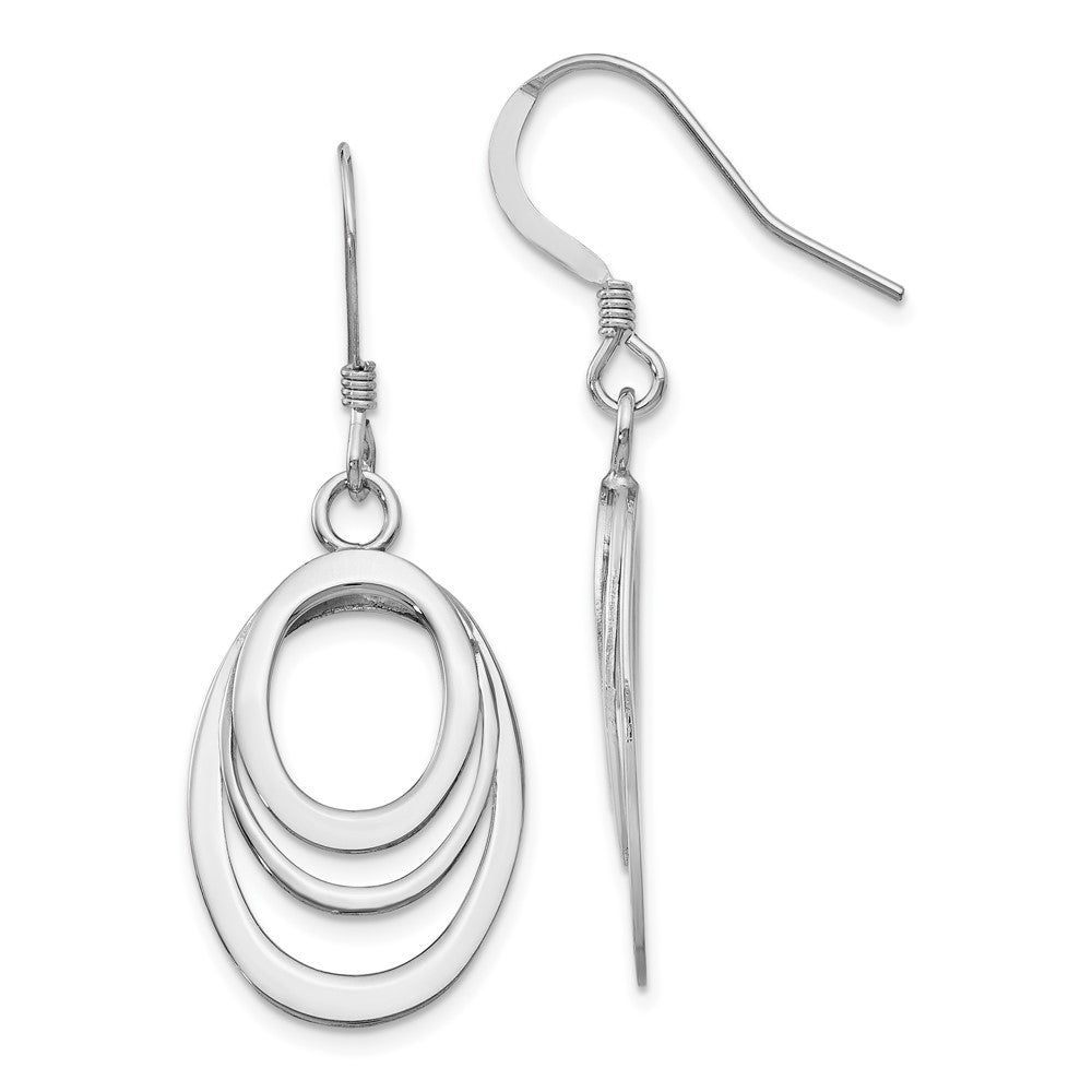 Leslie's Sterling Silver Polished Shepherd Hook Dangle EarringsVA25