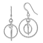 Load image into Gallery viewer, Leslie&#39;s Sterling Silver Textured Shepherd Hook Dangle EarringsVA28
