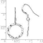 Load image into Gallery viewer, Leslie&#39;s Sterling Silver Textured Shepherd Hook Dangle EarringsVA38
