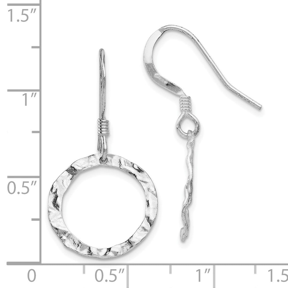 Leslie's Sterling Silver Textured Shepherd Hook Dangle EarringsVA38
