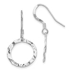 Load image into Gallery viewer, Leslie&#39;s Sterling Silver Textured Shepherd Hook Dangle EarringsVA38
