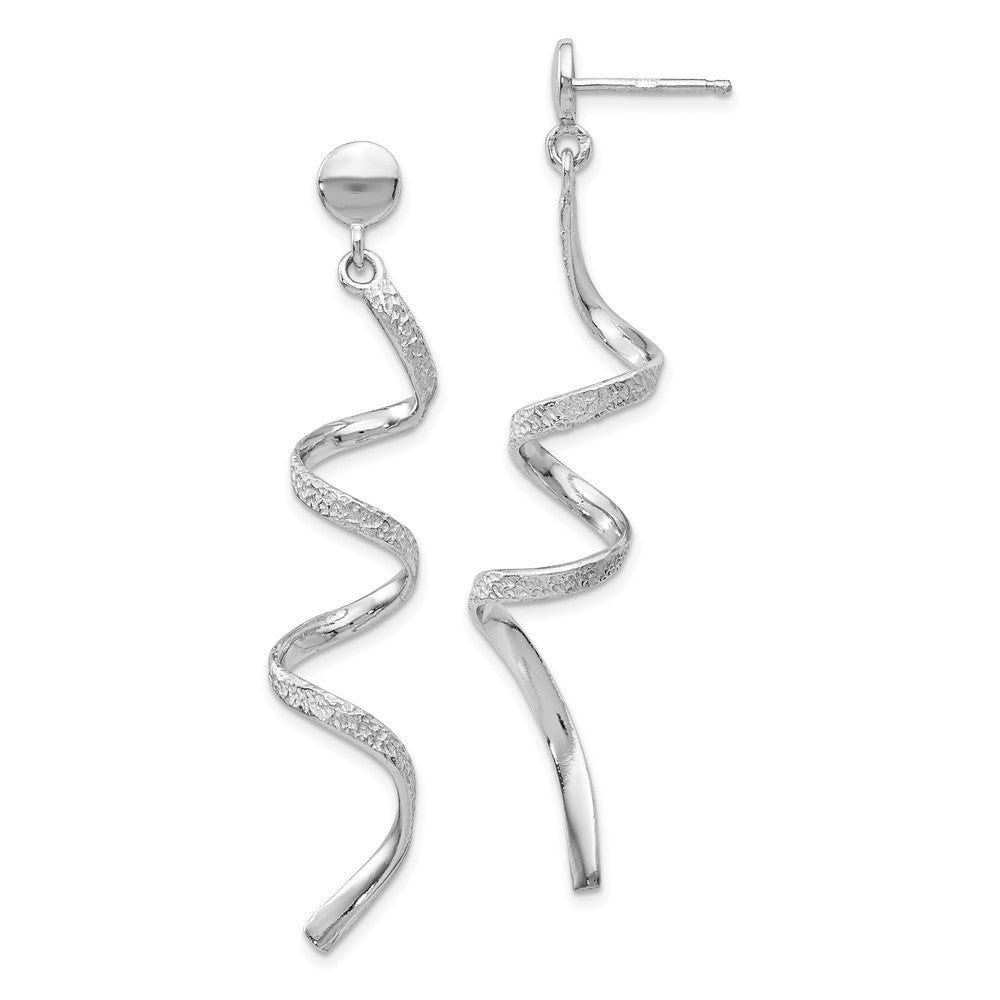 Leslie's Sterling Silver Polished & Textured Post Dangle EarringsVA45