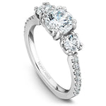 Load image into Gallery viewer, 14K White Gold Noam Carver Engagment ring 16 Round Diamonds. Center Stone not included.
