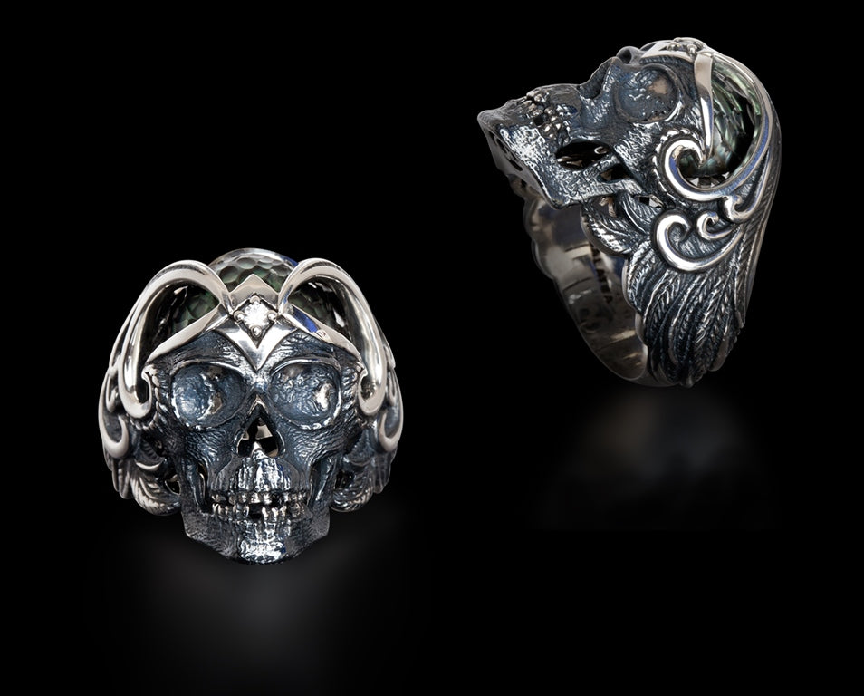 Mortality Skull w/Pearl RIng