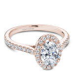 Load image into Gallery viewer, 14K Rose Gold Noam Carver Engagment ring 40 Round Diamonds. Center Stone not included.
