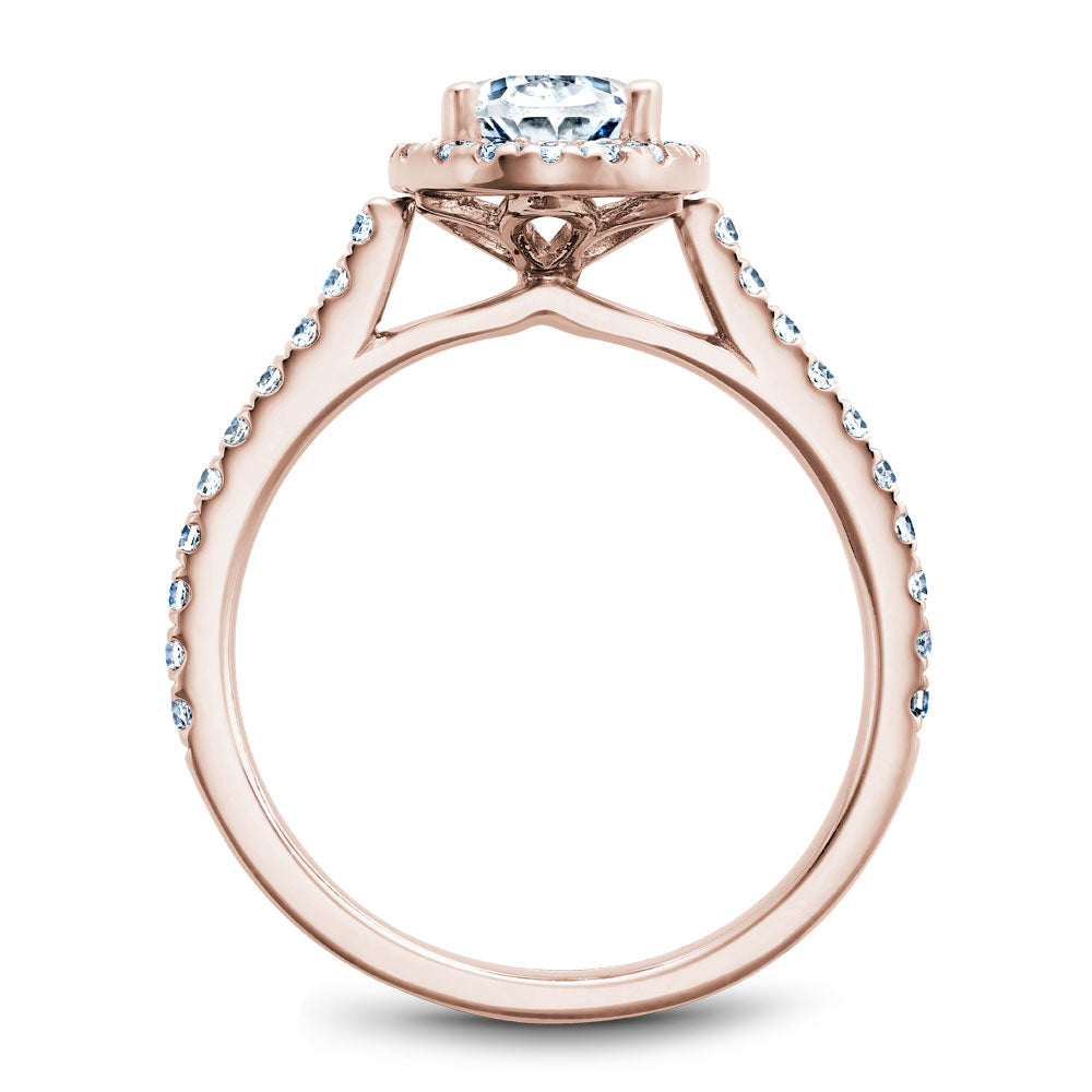 14K Rose Gold Noam Carver Engagment ring 40 Round Diamonds. Center Stone not included.