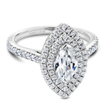 Load image into Gallery viewer, 14K White Gold Noam Carver Engagment ring 72 Round Diamonds. Center Stone not included.
