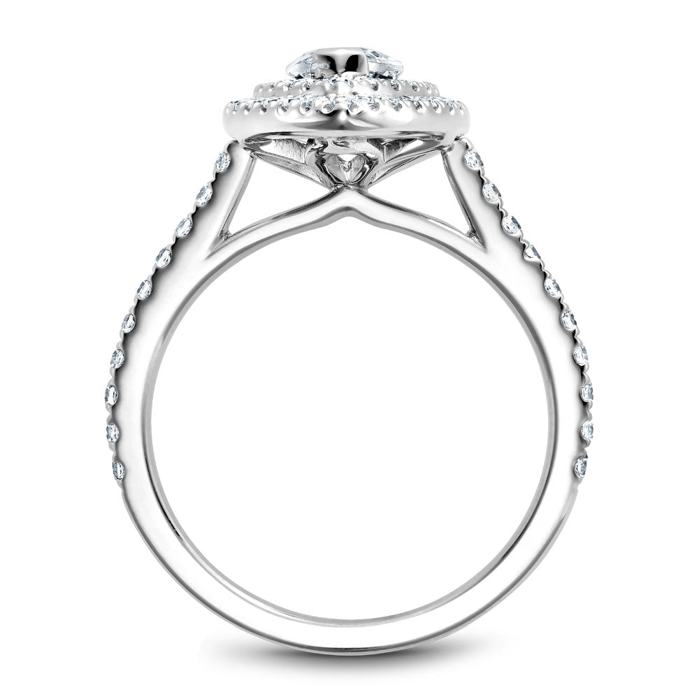 14K White Gold Noam Carver Engagment ring 72 Round Diamonds. Center Stone not included.