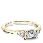 Load image into Gallery viewer, 14K Yellow Gold Noam Carver Engagment ring with 2 Round Diamonds. Center Stone not included.
